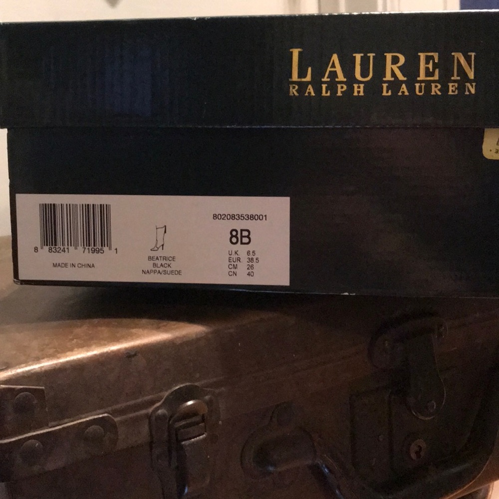 Ralph Lauren Beatrice Over the Knee Leather Boots - Picture 8 of 8